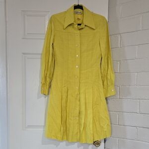 Vintage Joseph Magnin Yellow Linen